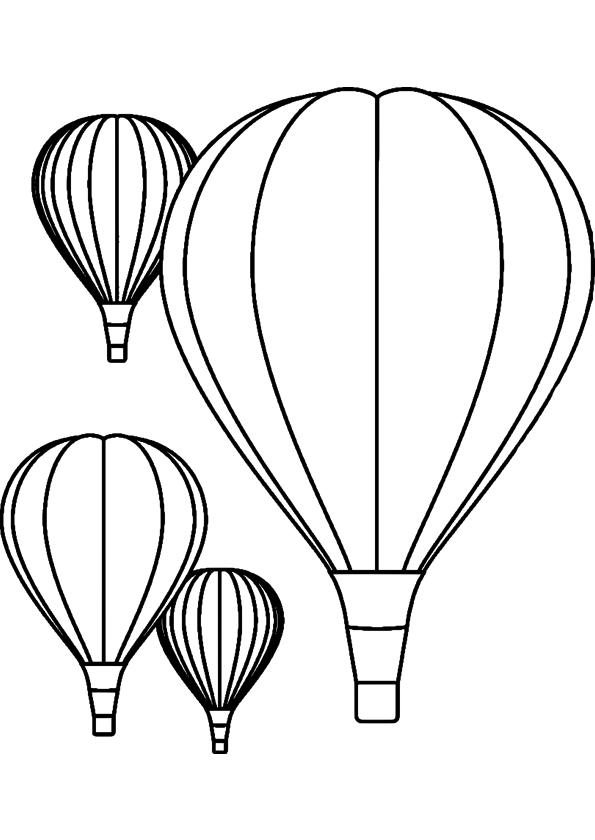 Dibujo para colorear: Hot air balloon (Transporte) #134645 - Dibujos para Colorear e Imprimir Gratis