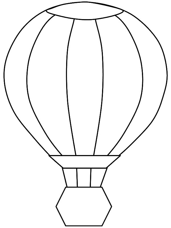 Dibujo para colorear: Hot air balloon (Transporte) #134715 - Dibujos para Colorear e Imprimir Gratis