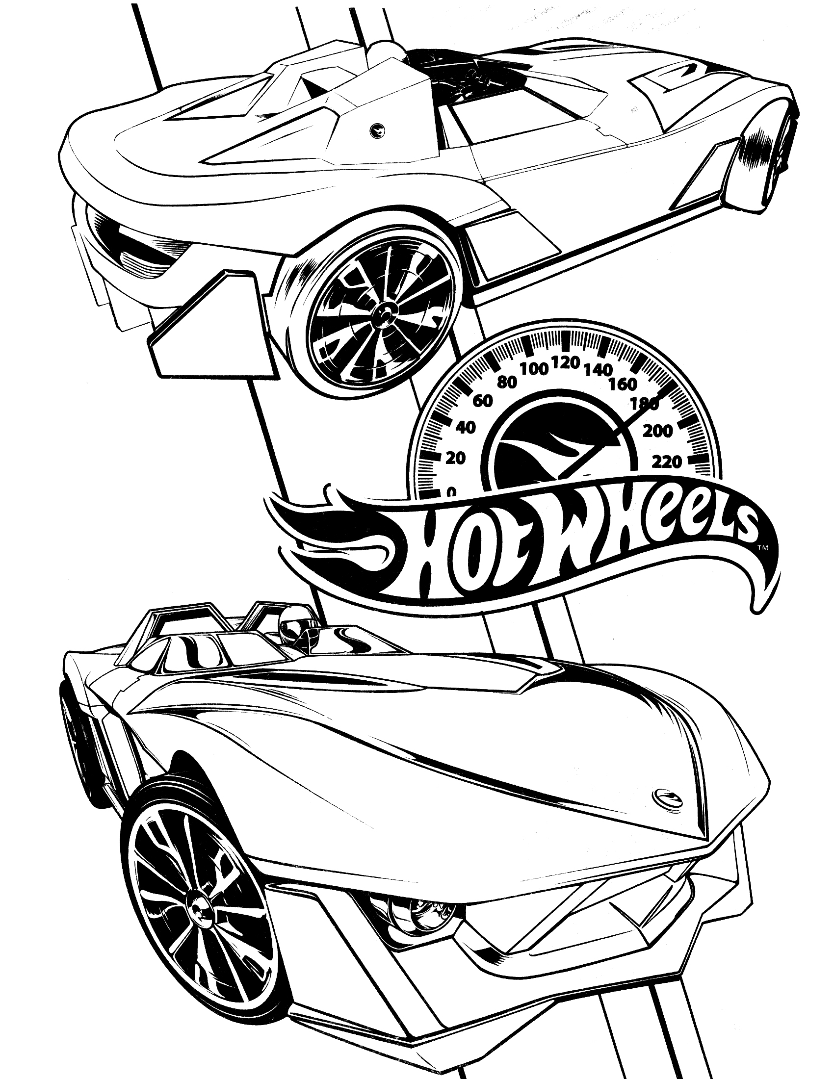 Dibujo para colorear: Hot wheels (Transporte) #145888 - Dibujos para Colorear e Imprimir Gratis