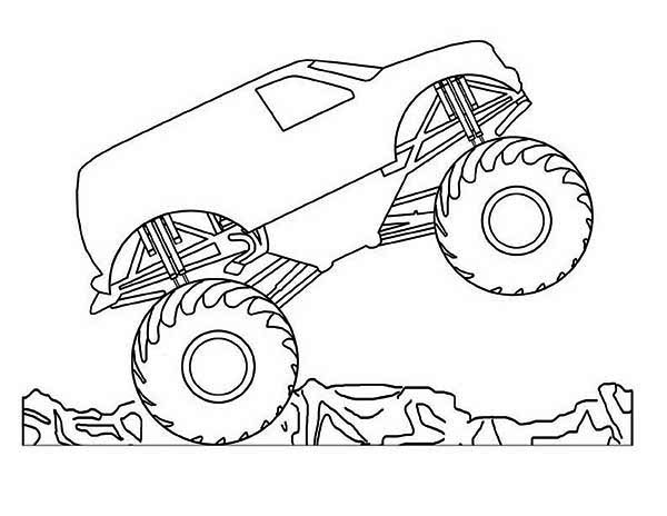 Dibujo para colorear: Monster Truck (Transporte) #141329 - Dibujos para Colorear e Imprimir Gratis