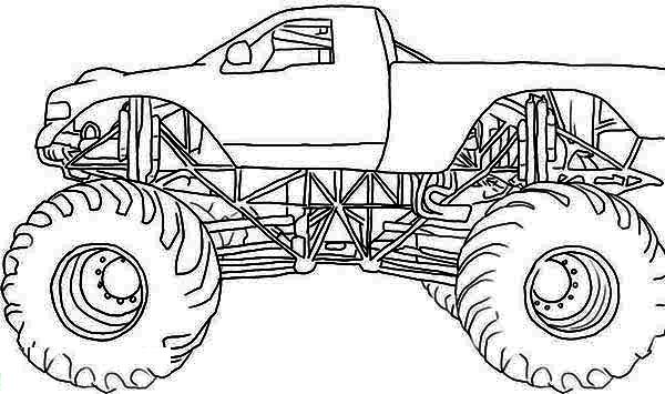 Dibujo para colorear: Monster Truck (Transporte) #141332 - Dibujos para Colorear e Imprimir Gratis