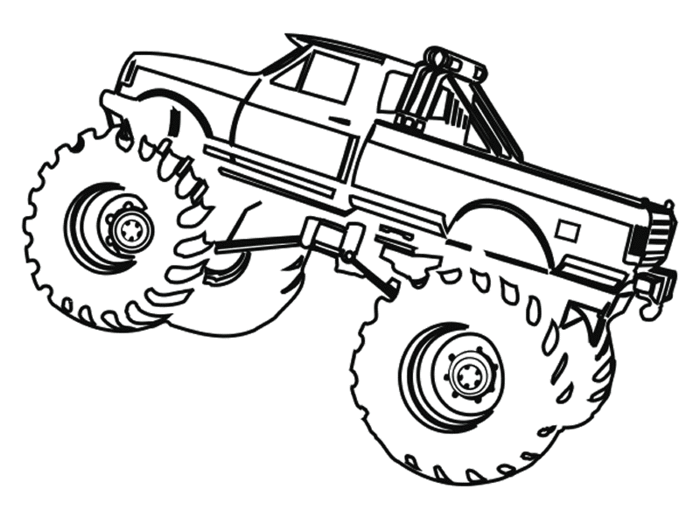 Dibujo para colorear: Monster Truck (Transporte) #141334 - Dibujos para Colorear e Imprimir Gratis