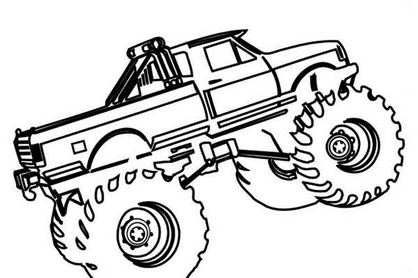 Dibujo para colorear: Monster Truck (Transporte) #141341 - Dibujos para Colorear e Imprimir Gratis