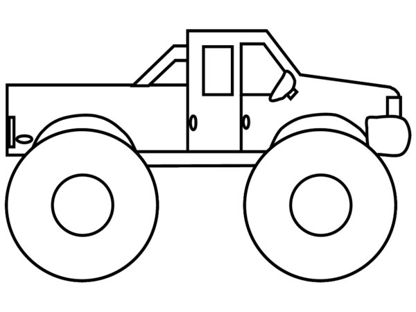 Dibujo para colorear: Monster Truck (Transporte) #141359 - Dibujos para Colorear e Imprimir Gratis