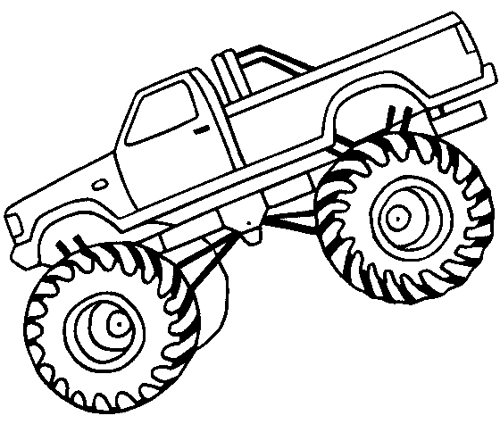 Dibujo para colorear: Monster Truck (Transporte) #141367 - Dibujos para Colorear e Imprimir Gratis