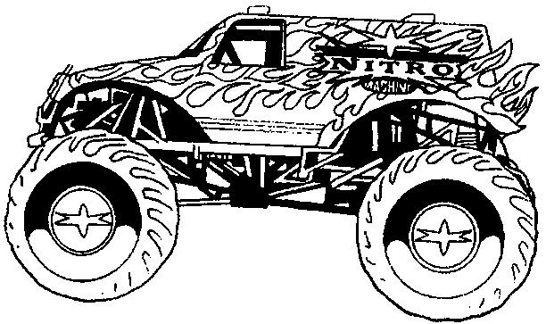 Dibujo para colorear: Monster Truck (Transporte) #141376 - Dibujos para Colorear e Imprimir Gratis