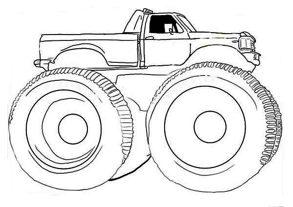 Dibujo para colorear: Monster Truck (Transporte) #141379 - Dibujos para Colorear e Imprimir Gratis
