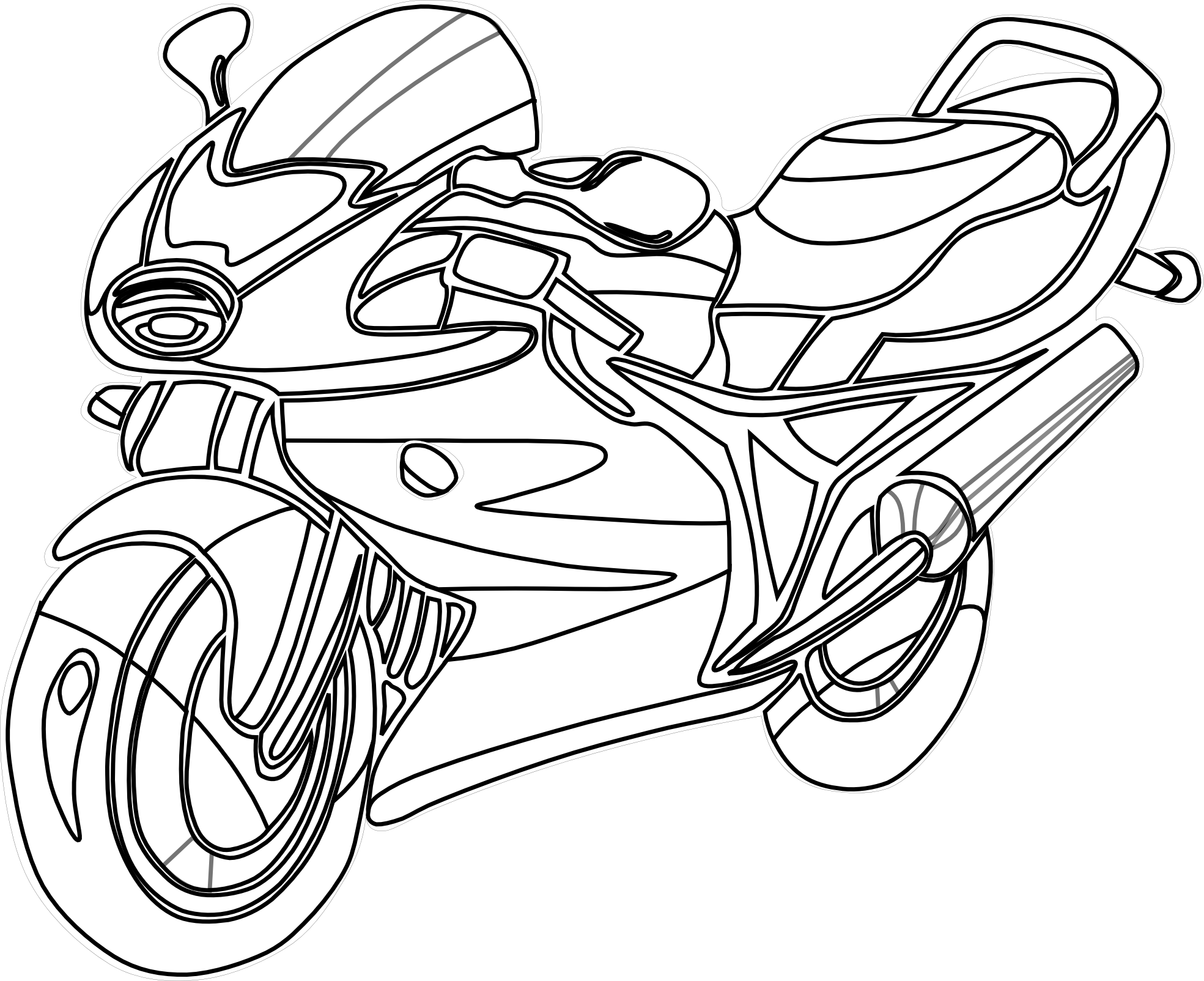 Dibujo para colorear: Motorcycle (Transporte) #136252 - Dibujos para Colorear e Imprimir Gratis