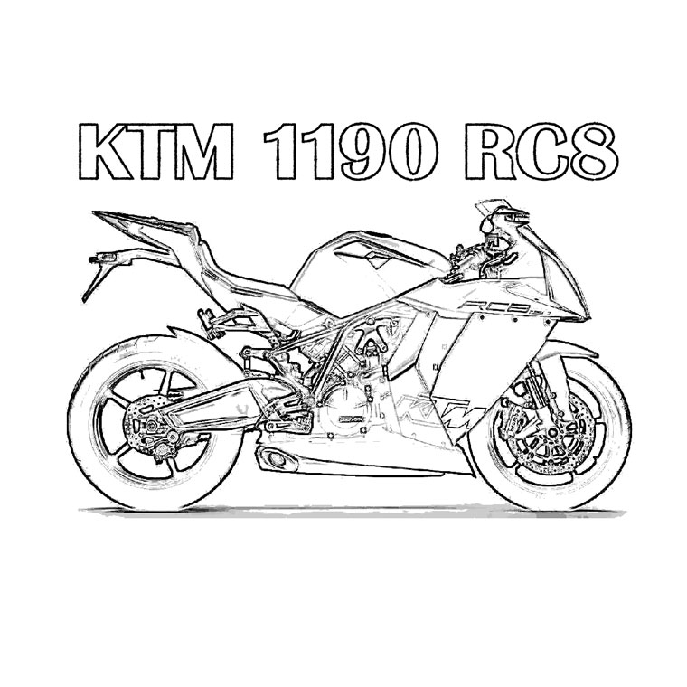 Dibujo para colorear: Motorcycle (Transporte) #136257 - Dibujos para Colorear e Imprimir Gratis