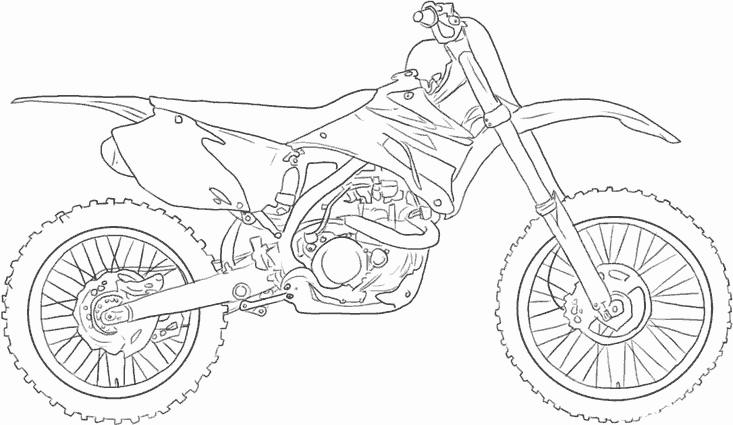 Dibujo para colorear: Motorcycle (Transporte) #136304 - Dibujos para Colorear e Imprimir Gratis