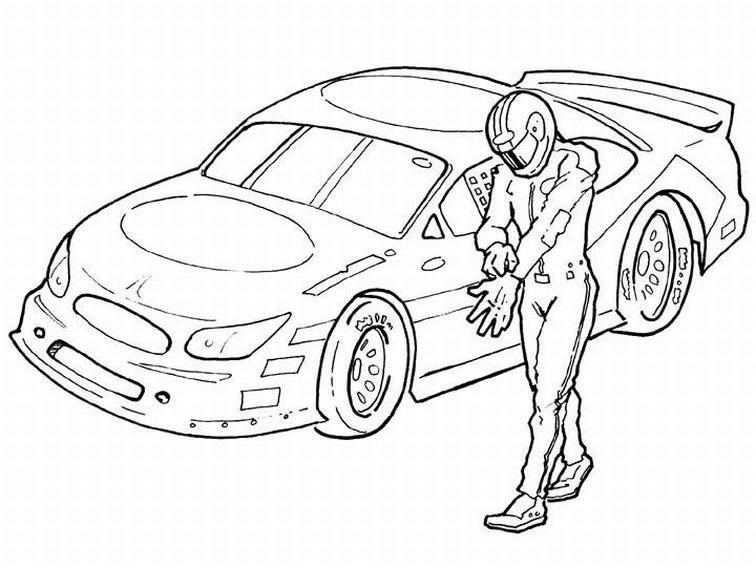 Dibujo para colorear: Race car (Transporte) #138845 - Dibujos para Colorear e Imprimir Gratis