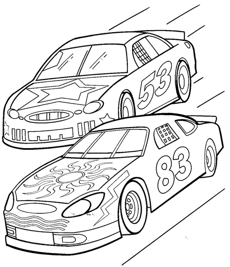 Dibujo para colorear: Race car (Transporte) #138879 - Dibujos para Colorear e Imprimir Gratis