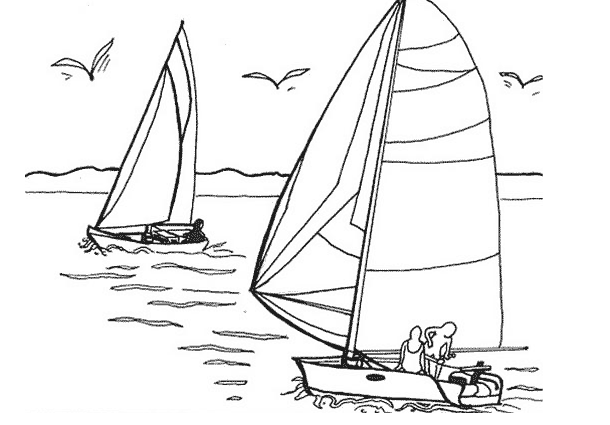 Dibujo para colorear: Sailboat (Transporte) #143555 - Dibujos para Colorear e Imprimir Gratis