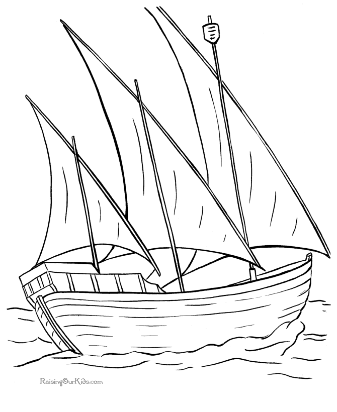 Dibujo para colorear: Sailboat (Transporte) #143735 - Dibujos para Colorear e Imprimir Gratis