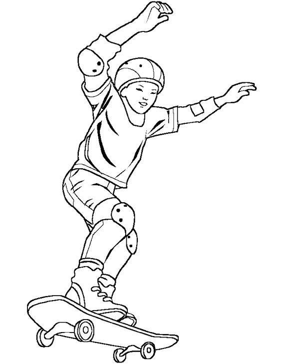 Dibujo para colorear: Skateboard (Transporte) #139296 - Dibujos para Colorear e Imprimir Gratis