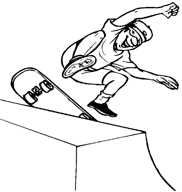 Dibujo para colorear: Skateboard (Transporte) #139297 - Dibujos para Colorear e Imprimir Gratis