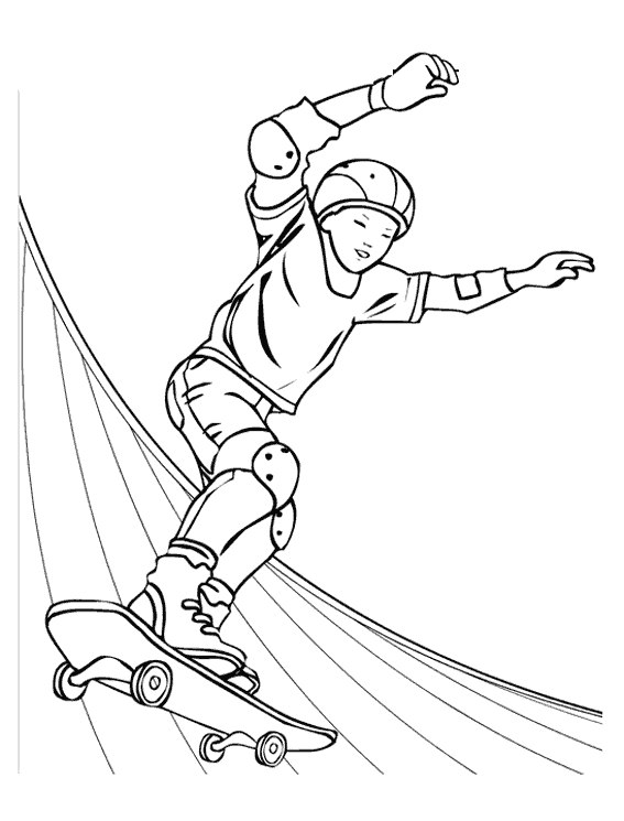 Dibujo para colorear: Skateboard (Transporte) #139301 - Dibujos para Colorear e Imprimir Gratis