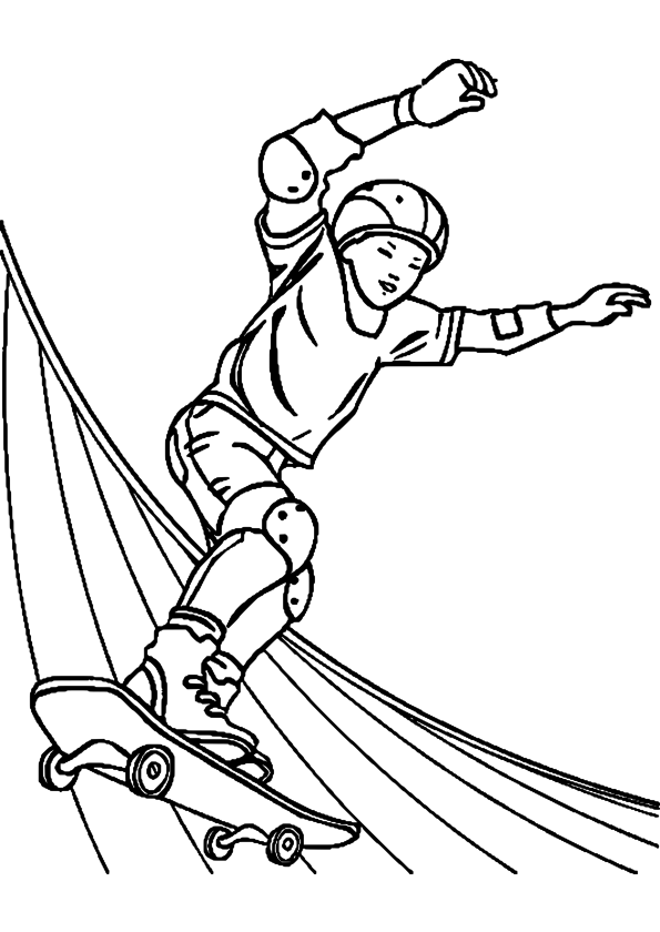 Dibujo para colorear: Skateboard (Transporte) #139314 - Dibujos para Colorear e Imprimir Gratis