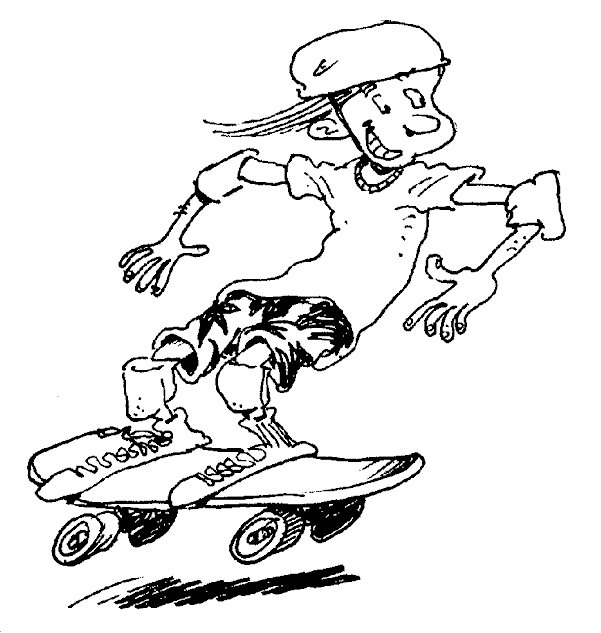 Dibujo para colorear: Skateboard (Transporte) #139320 - Dibujos para Colorear e Imprimir Gratis