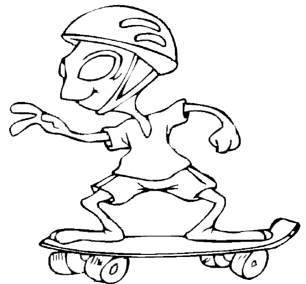 Dibujo para colorear: Skateboard (Transporte) #139333 - Dibujos para Colorear e Imprimir Gratis