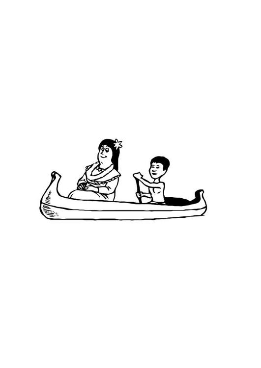 Dibujo para colorear: Small boat / Canoe (Transporte) #142200 - Dibujos para Colorear e Imprimir Gratis