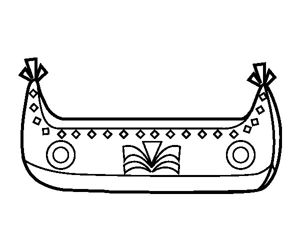 Dibujo para colorear: Small boat / Canoe (Transporte) #142332 - Dibujos para Colorear e Imprimir Gratis