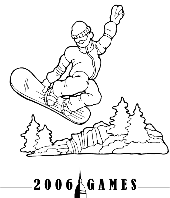 Dibujo para colorear: Snowboard (Transporte) #143799 - Dibujos para Colorear e Imprimir Gratis