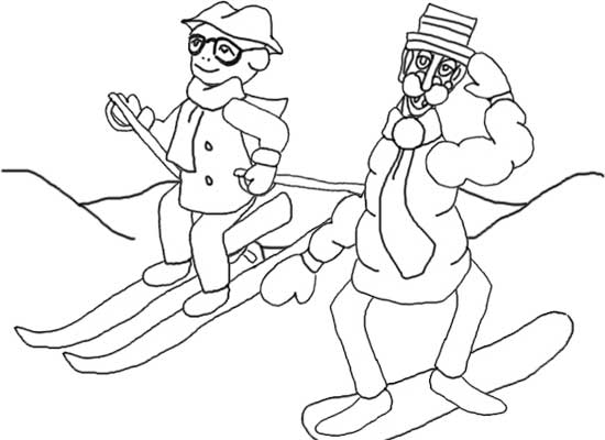 Dibujo para colorear: Snowboard (Transporte) #143811 - Dibujos para Colorear e Imprimir Gratis