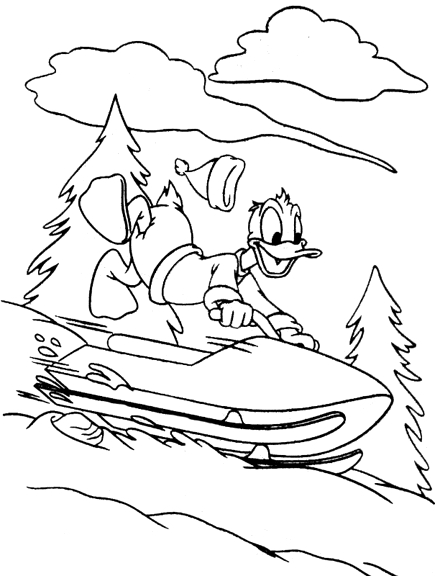 Dibujo para colorear: Snowmobile / Skidoo (Transporte) #139609 - Dibujos para Colorear e Imprimir Gratis