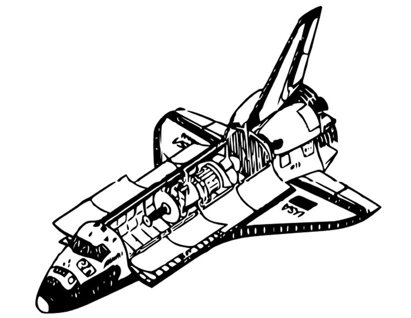 Dibujo para colorear: Spaceship (Transporte) #140323 - Dibujos para Colorear e Imprimir Gratis