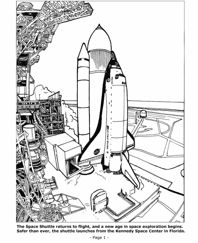 Dibujo para colorear: Spaceship (Transporte) #140449 - Dibujos para Colorear e Imprimir Gratis