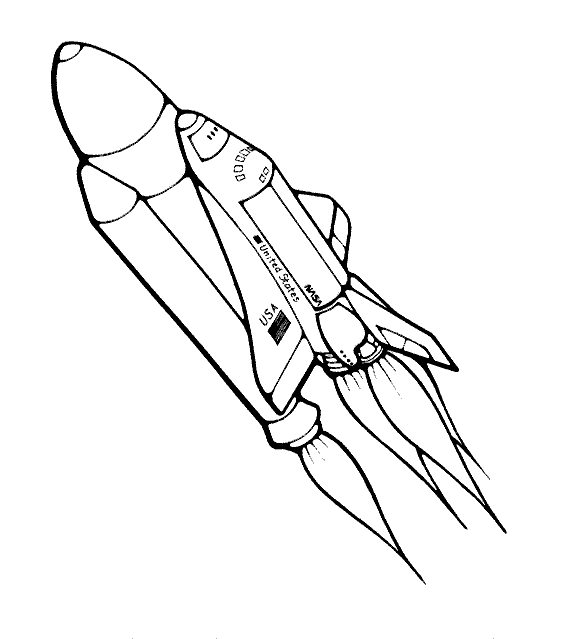 Dibujo para colorear: Spaceship (Transporte) #140456 - Dibujos para Colorear e Imprimir Gratis