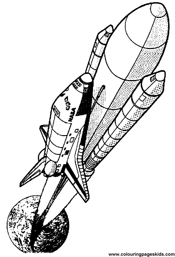 Dibujo para colorear: Spaceship (Transporte) #140471 - Dibujos para Colorear e Imprimir Gratis