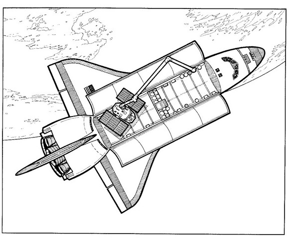 Dibujo para colorear: Spaceship (Transporte) #140508 - Dibujos para Colorear e Imprimir Gratis