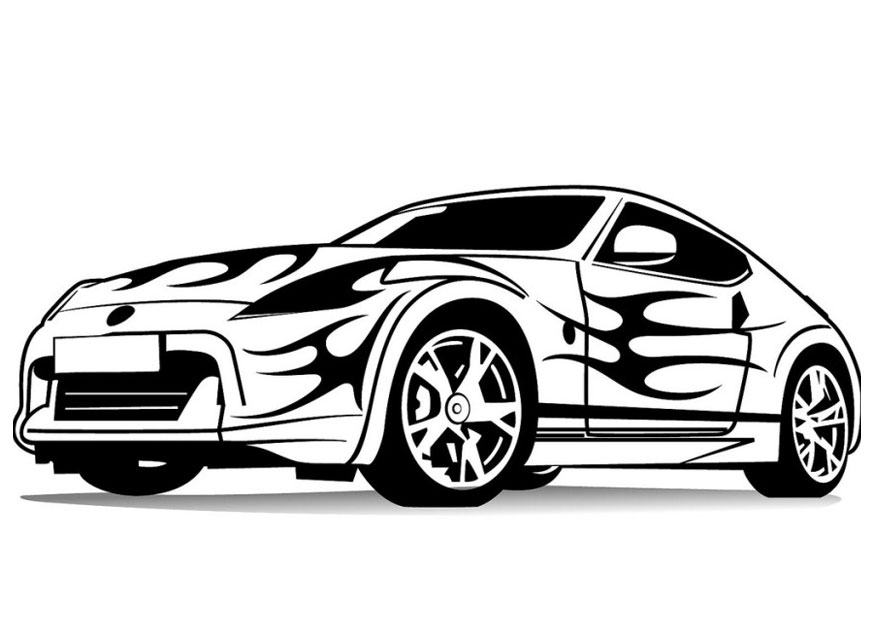 Dibujo para colorear: Sports car / Tuning (Transporte) #146911 - Dibujos para Colorear e Imprimir Gratis