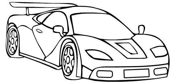 Dibujo para colorear: Sports car / Tuning (Transporte) #146978 - Dibujos para Colorear e Imprimir Gratis