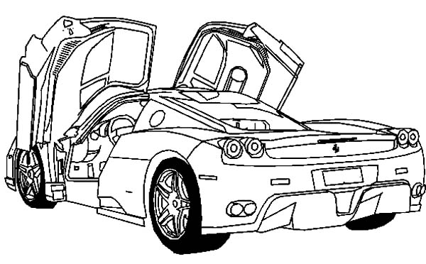 Dibujo para colorear: Sports car / Tuning (Transporte) #147111 - Dibujos para Colorear e Imprimir Gratis