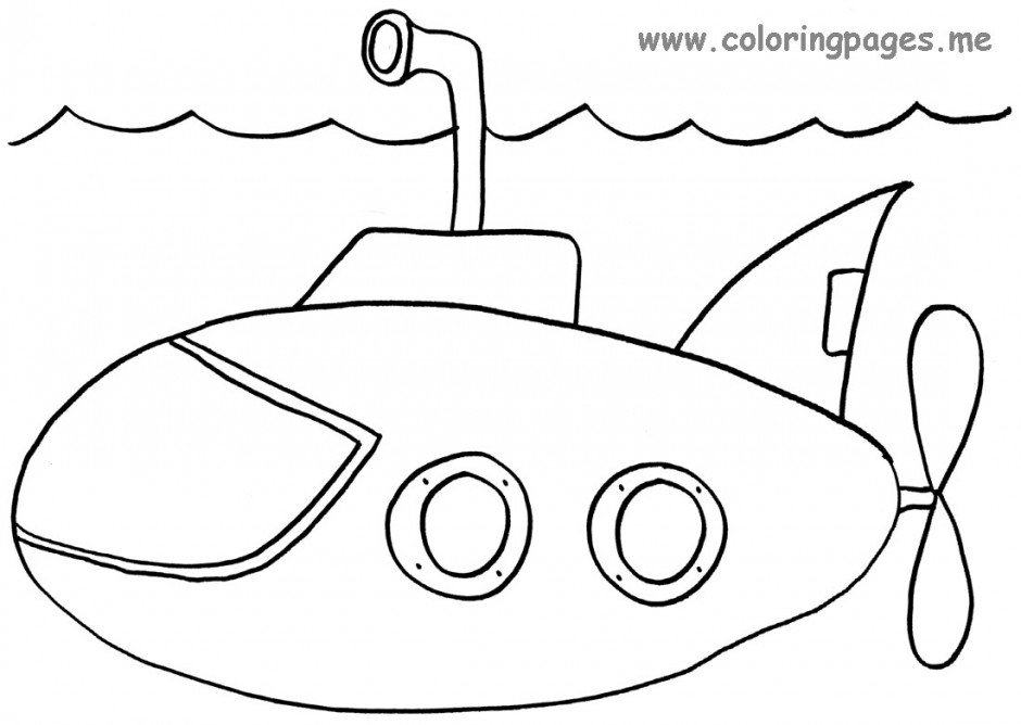 Dibujo para colorear: Submarine (Transporte) #137722 - Dibujos para Colorear e Imprimir Gratis