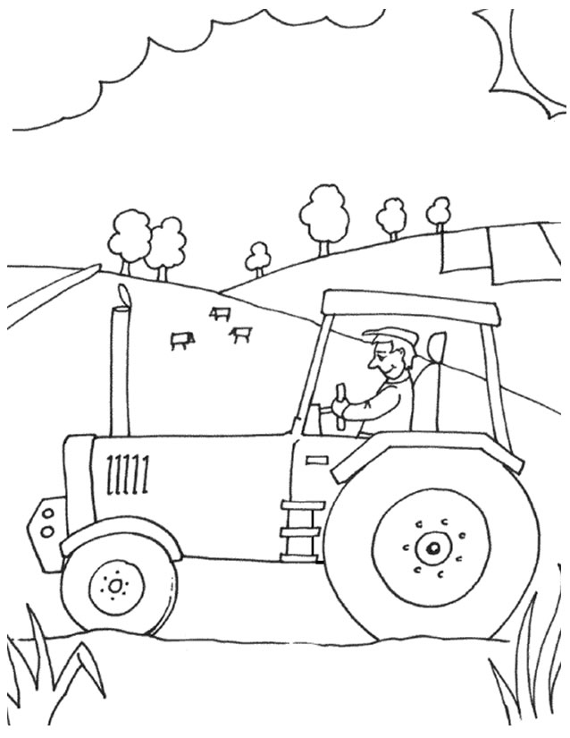 Dibujo para colorear: Tractor (Transporte) #142011 - Dibujos para Colorear e Imprimir Gratis