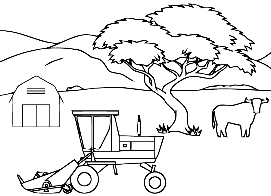 Dibujo para colorear: Tractor (Transporte) #142044 - Dibujos para Colorear e Imprimir Gratis