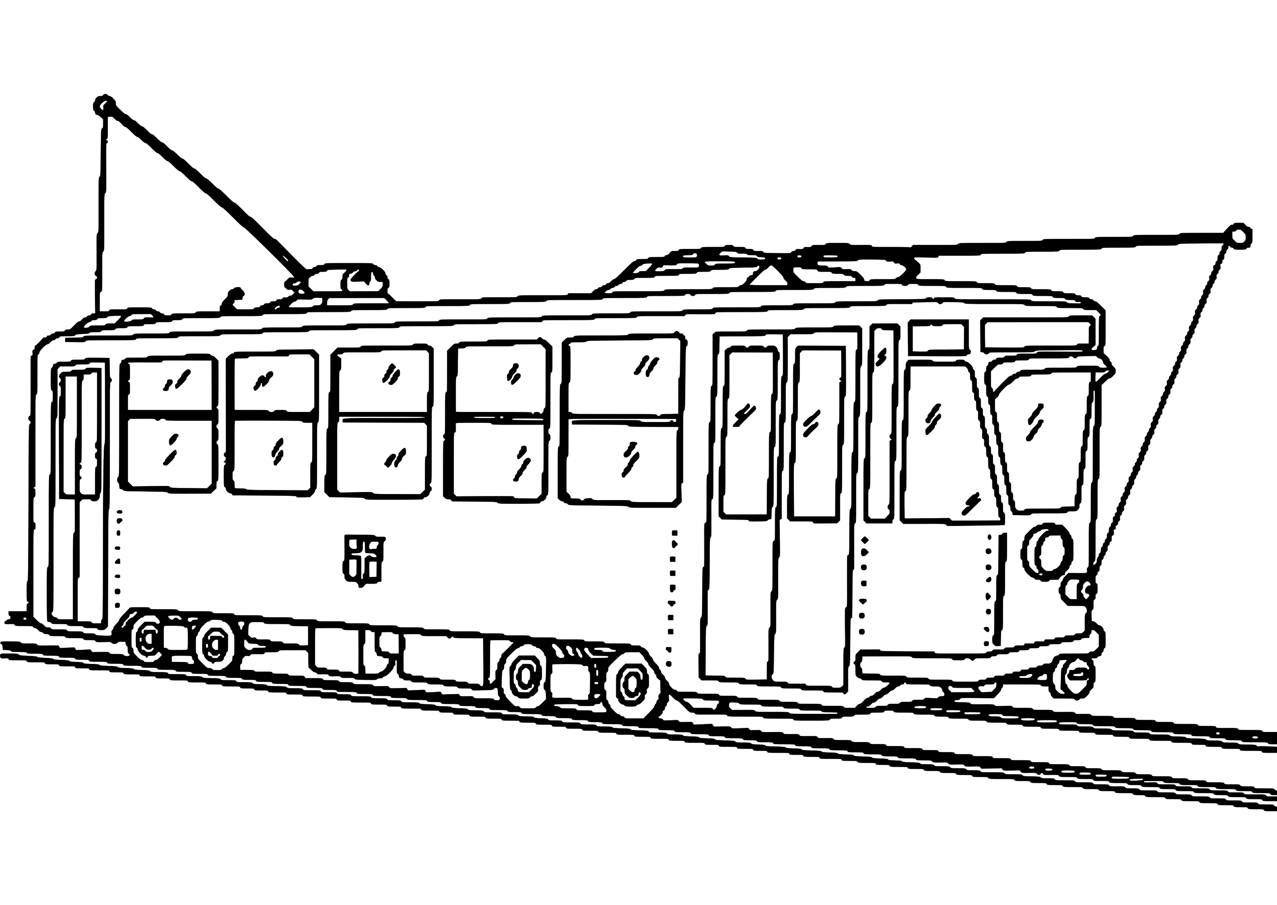 Dibujo para colorear: Tramway (Transporte) #145410 - Dibujos para Colorear e Imprimir Gratis