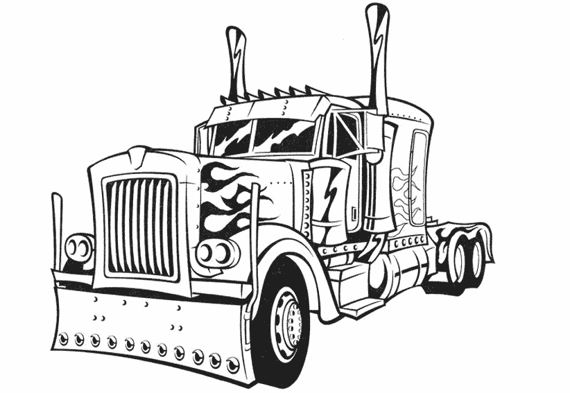 Dibujo para colorear: Truck (Transporte) #135552 - Dibujos para Colorear e Imprimir Gratis