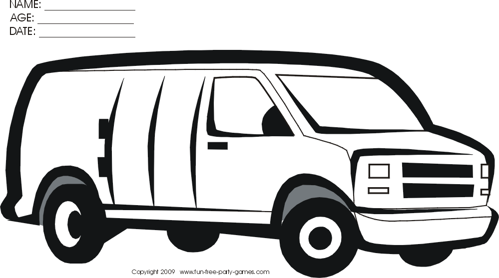 Dibujo para colorear: Van (Transporte) #145098 - Dibujos para Colorear e Imprimir Gratis