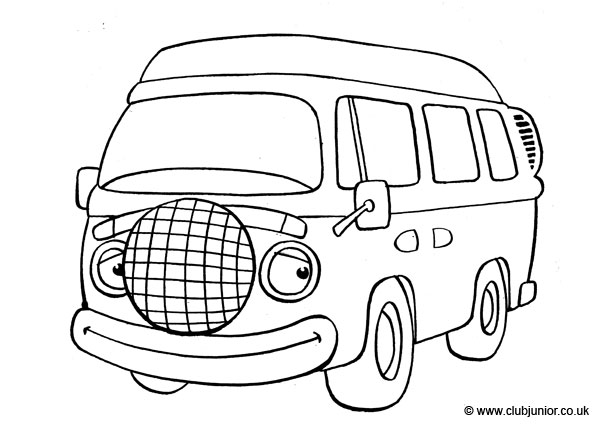 Dibujo para colorear: Van (Transporte) #145106 - Dibujos para Colorear e Imprimir Gratis