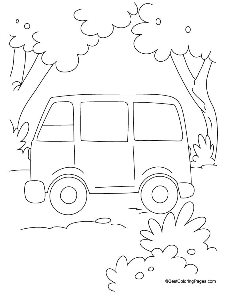 Dibujo para colorear: Van (Transporte) #145108 - Dibujos para Colorear e Imprimir Gratis