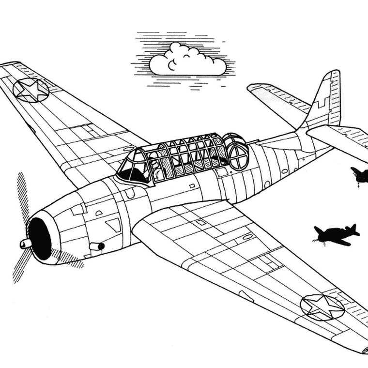 Dibujo para colorear: War Planes (Transporte) #141037 - Dibujos para Colorear e Imprimir Gratis
