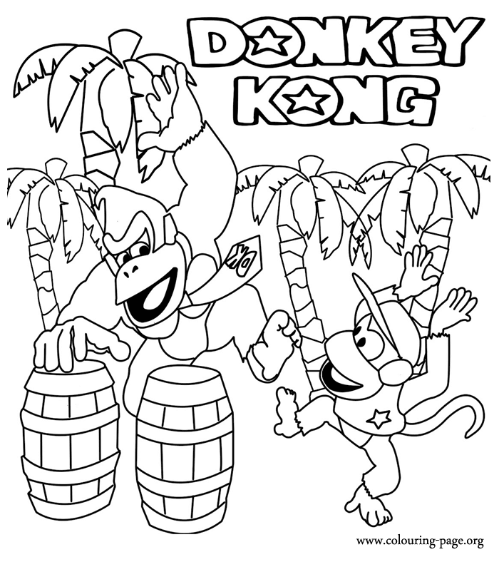 Dibujo para colorear: Donkey Kong (Videojuegos) #112163 - Dibujos para Colorear e Imprimir Gratis