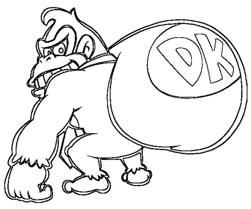Dibujo para colorear: Donkey Kong (Videojuegos) #112172 - Dibujos para Colorear e Imprimir Gratis