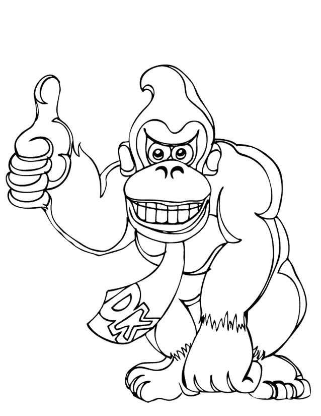 Dibujo para colorear: Donkey Kong (Videojuegos) #112192 - Dibujos para Colorear e Imprimir Gratis