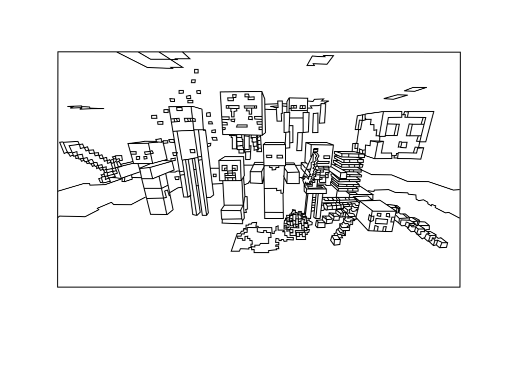 Dibujo para colorear: Minecraft (Videojuegos) #113790 - Dibujos para Colorear e Imprimir Gratis